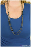 Paparazzi "HAPPY AS THE DAY IS LONG" Black Necklace & Earring Set Paparazzi Jewelry