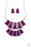 Paparazzi VINTAGE VAULT "Lions, TIGRESS, and Bears" Purple Necklace & Earring Set Paparazzi Jewelry