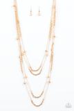 Paparazzi "Open For Opulence" Gold Necklace & Earring Set Paparazzi Jewelry