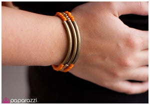 Paparazzi "Valley of Fire" Orange Bracelet Paparazzi Jewelry