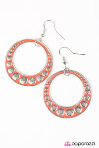 Paparazzi "Lunar Luster" Orange Earrings Paparazzi Jewelry