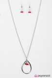 Paparazzi "Summer Skies" Red Necklace & Earring Set Paparazzi Jewelry