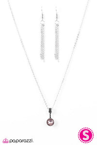 Paparazzi "Spark in the Dark" Pink Necklace & Earring Set Paparazzi Jewelry
