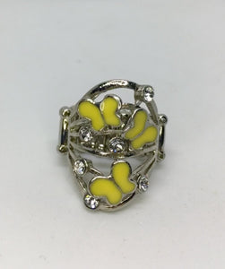 Paparazzi "Butterfly Botanical" Yellow Ring Paparazzi Jewelry