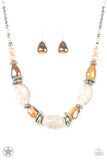 Paparazzi "In Good Glazes" Brown BLOCKBUSTER Necklace & Earring Set Paparazzi Jewelry