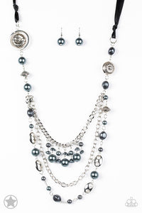 Paparazzi "All The Trimmings" Black Blockbuster Necklace & Earring Set Paparazzi Jewelry