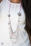 Paparazzi "All The Trimmings" Pink Necklace & Earring Set Paparazzi Jewelry