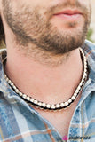 Paparazzi "Go Tell It To The Mountain" Brown and White Braided Urban Necklace Unisex Paparazzi Jewelry