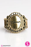 Paparazzi "Dream Like There's No Tomorrow" Brass Ring Paparazzi Jewelry