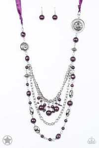 Paparazzi "All The Trimmings" Purple BLOCKBUSTER Necklace & Earring Set Paparazzi Jewelry