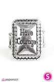 Paparazzi "Have Courage" Engraved Silver Ring Paparazzi Jewelry