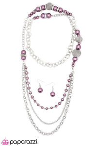 Paparazzi "Enmeshed In Elegance" Purple Necklace & Earring Set Paparazzi Jewelry