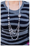 Paparazzi "All The Trimmings" Gray Necklace & Earring Set Paparazzi Jewelry