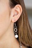 Paparazzi "Charmed, I Am Sure" White Necklace & Earring Set Paparazzi Jewelry