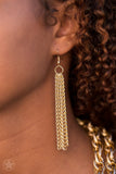 Paparazzi "SCARFed for Attention" Gold Blockbuster Necklace & Earring Set Paparazzi Jewelry