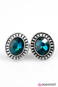 Paparazzi "Maybe Shes Born With It" Blue Post Earrings Paparazzi Jewelry