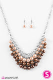 Paparazzi VINTAGE VAULT REPO "Let's Be Mermaids" Brown Necklace & Earring Set Paparazzi Jewelry