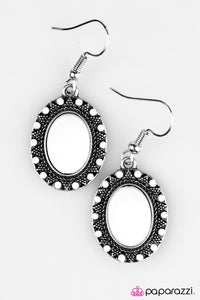 Paparazzi "The Sun Is Up" White Earrings Paparazzi Jewelry