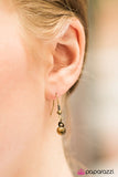 Paparazzi "A Glittery Distraction" Brass Necklace & Earring Set Paparazzi Jewelry
