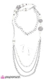 Paparazzi "Enmeshed In Elegance" White Necklace & Earring Set Paparazzi Jewelry