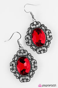 Paparazzi "Sicily Sparkle" Red Earrings Paparazzi Jewelry
