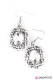 Paparazzi "Timelessly Titanic" White Earrings Paparazzi Jewelry