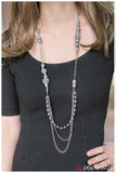 Paparazzi "Enmeshed In Elegance" Silver Necklace & Earring Set Paparazzi Jewelry