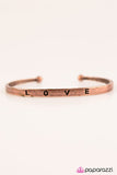 Paparazzi "Love to Love" Copper Bracelet Paparazzi Jewelry