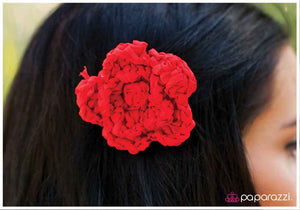 Paparazzi "Braided Bouquet" Red Hair Clip Paparazzi Jewelry