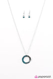 Paparazzi "After The STARDUST Has Settled" Blue Necklace & Earring Set Paparazzi Jewelry