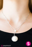 Paparazzi Sandstone Skies" White Necklace & Earring Set Paparazzi Jewelry