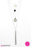 Paparazzi "Fire and Rain" FASHION FIX Green Necklace & Earring Set Paparazzi Jewelry