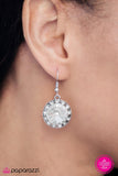 Paparazzi "Turn on the Sparkle"  White Fashion Fix Earrings Paparazzi Jewelry
