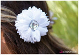 Paparazzi "Blinded By the Light" White Hair Clip Paparazzi Jewelry