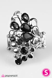 Paparazzi "Sparkle Splash" Black Ring Paparazzi Jewelry