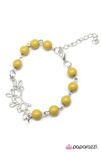 Paparazzi "A Branch in the Mist" Yellow Bracelet Paparazzi Jewelry