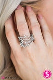 Paparazzi "Breathless Beauty" White Ring Paparazzi Jewelry