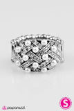 Paparazzi "Fashionably Fabulous" White Faux Pearl Rhinestone Silver Tone Ring Paparazzi Jewelry