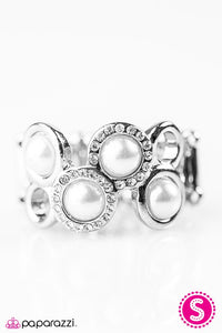 Paparazzi "Sparkle and Stilettos" White Ring Paparazzi Jewelry