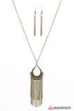Paparazzi "Surfin The Sunset" Brass Necklace & Earring Set Paparazzi Jewelry