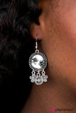 Paparazzi "Life Could Be A Gleam" Silver Tone Floral Charms Fishhook Earrings Paparazzi Jewelry