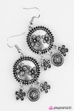 Paparazzi "Life Could Be A Gleam" Silver Tone Floral Charms Fishhook Earrings Paparazzi Jewelry