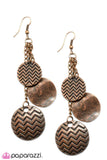 Paparazzi "Prim and Patterened - Copper" earring Paparazzi Jewelry