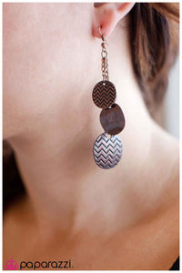 Paparazzi "Prim and Patterened - Copper" earring Paparazzi Jewelry