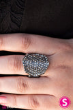 Paparazzi "Shield of Sparkle" Black Ring Paparazzi Jewelry