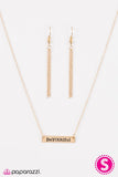 Paparazzi "Always BeYOUtiful" Gold Necklace & Earring Set Paparazzi Jewelry