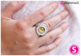 Paparazzi "EYE Spy - Yellow" ring Paparazzi Jewelry