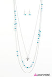 Paparazzi "A Lovely Time" Blue Necklace & Earring Set Paparazzi Jewelry