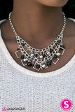 Paparazzi "Finally Frame-ous" Black Necklace & Earring Set Paparazzi Jewelry