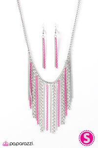 Paparazzi "Dare To Be Different" Pink Necklace & Earring Set Paparazzi Jewelry